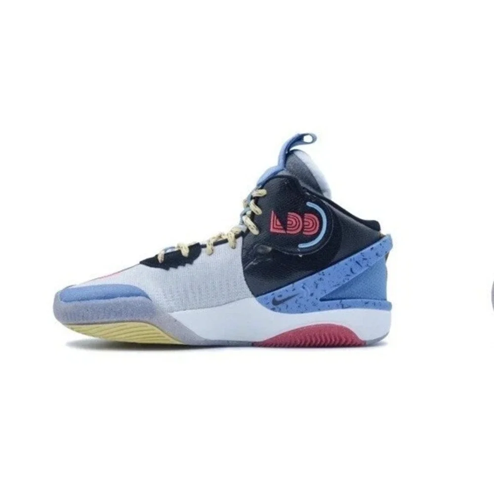 Nike Air Deldon Mens Size 10‎ White/Blue Athletic Basketball Sneakers DM4096